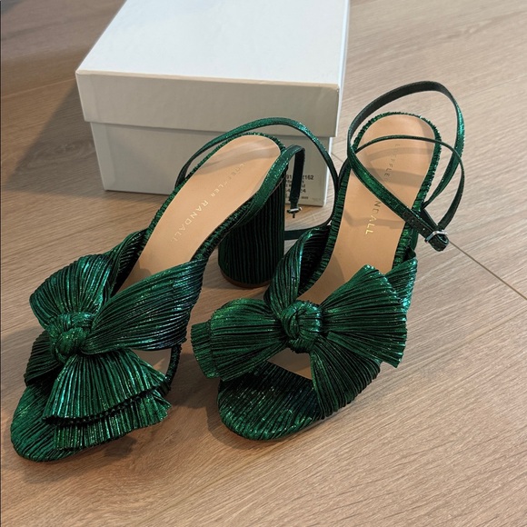 Loeffler Randall Camellia Green Knot Mules - Picture 2 of 5